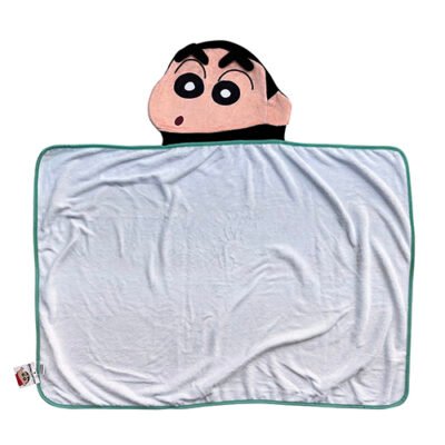 蠟筆小新 C111005-A 70x100CM 造型連帽法蘭絨毛毯