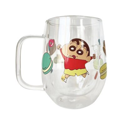 蠟筆小新 C112032 7.6x10.8CM 雙層玻璃杯