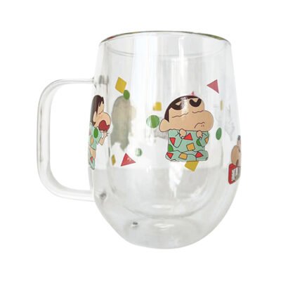 蠟筆小新 C112032 7.6x10.8CM 雙層玻璃杯
